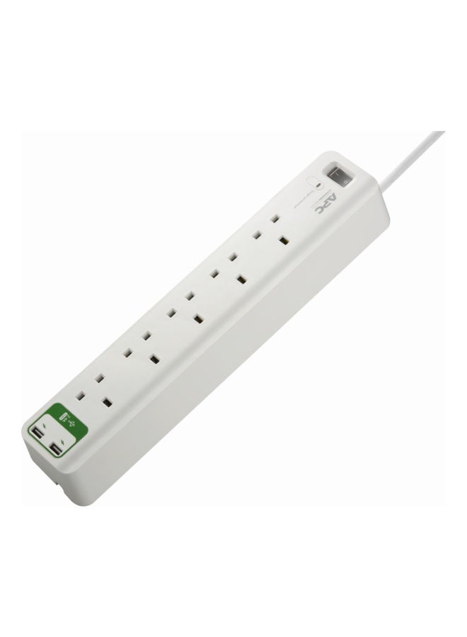APC حماية من زيادة التيار APC Essential SurgeArrest PM5U-UK 5 مخرج مع USB | 230 فولت المملكة المتحدة - Image 1